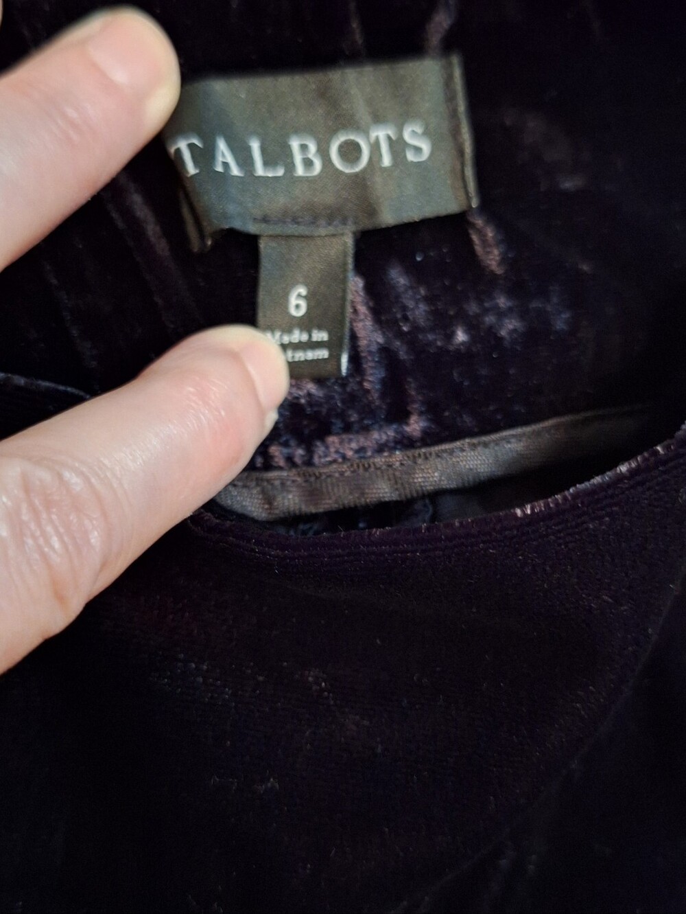 Talbots Black Velvet Pants Ladies Size 6 Holiday Dress Slimming Wide Leg Festive - Picture 2 of 3